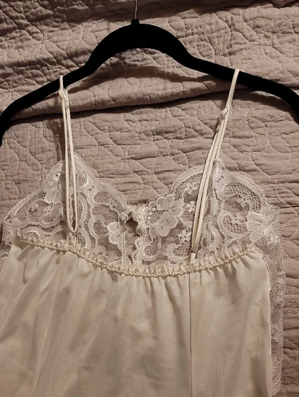 Vintage 70s/80s Fantasy Nightwear Lace Babydoll Cami Slip Top - Small